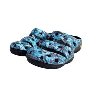 Keen Yogui Arts Japanese Clog Sandals Camo Green Cutout Slip On Women's US sz 6